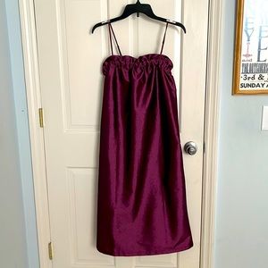 Topshop NWT taffeta dress with adjustable straps, wine or dark red, Size 2